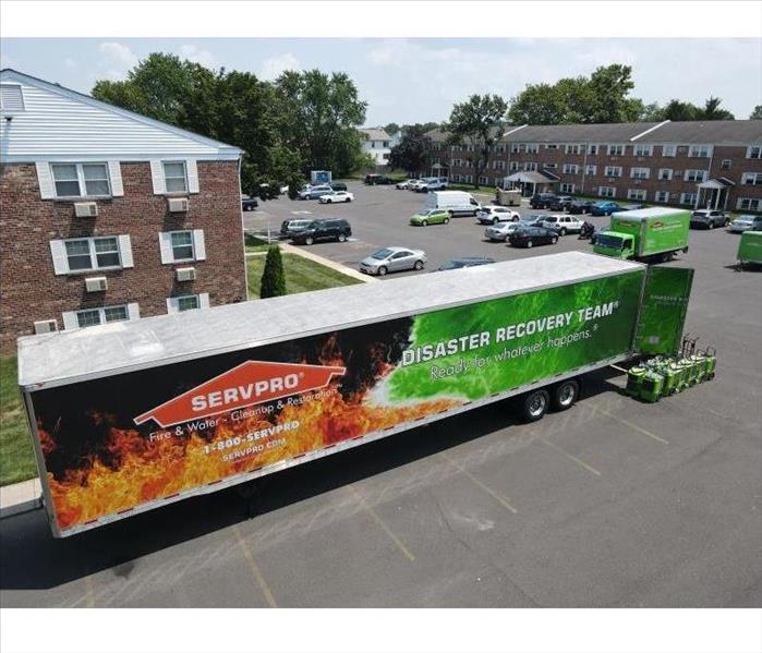 SERVPRO large tractor trailer filled with equipment  